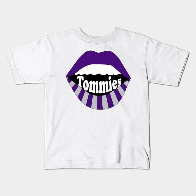 University of St. Thomas Tommies Lips Kids T-Shirt by sydneyurban